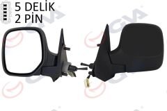 DIŞ DİKİZ AYNASI SOL BERLINGO-PARTNER 97 MEKANİK ISITMALI KONVEKS 2 FİŞ VM-118NL-GVA 1045103-8148.PL-8148.NZ-8153.HN