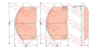 ÖN BALATA L200 PİCK-UP 2.5DI-D KBT-KAT 05-10 L200 2.5DI-D 07-10-TRW-4605A198-4605A284-WVA24529