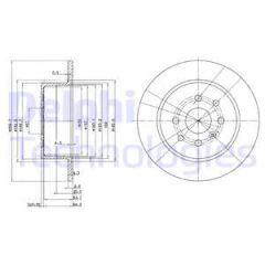 ARKA FREN AYNASI VECTRA B 96-02 270 x 10 x 4DL DOLU 90495268-DELPHI BG3141-569209-90512909-93182288-569117