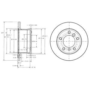 FREN DISKI ARKA MERCEDES SPRINTER B901 B904 . VW LT 28-35-46 TEK TEKER-DELPHI BG3237-A9024230312-2D0615601A