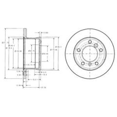 FREN DISKI ARKA MERCEDES SPRINTER B901 B904 . VW LT 28-35-46 TEK TEKER-DELPHI BG3237-A9024230312-2D0615601A