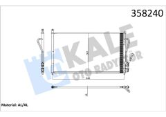 KLIMA RADYATORU FOCUS II 1.4 16V 1.8TDCI 1.6 ZETEC S 16V 98 04-KALE 358240-1250627-1335273-1671708-YS4H19710AA