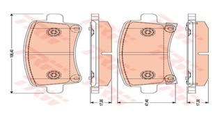 ARKA FREN BALATASI INSIGNIA A 08 17 SAAB 9.5 10 MALIBU 2.0D 2.4 12 16 İNÇ JANT-TRW-39021482-1605319-13237766-13343450