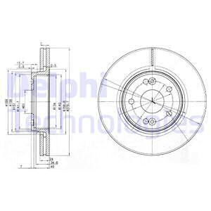 ÖN FREN DİSKİ RENAULT LAGUNA II 01 07 280x21.8 HAVALI 5 DELİK-DELPHI BG3733-7701206613-8200007121-8671017410