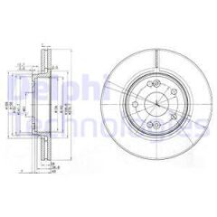 ÖN FREN DİSKİ RENAULT LAGUNA II 01 07 280x21.8 HAVALI 5 DELİK-DELPHI BG3733-7701206613-8200007121-8671017410