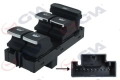 CAM AÇMA DÜGMESİ 4 LÜ KROMLU GOLF 13-17/PASSAT 15--GVA-5G0959857C-5G0959857C