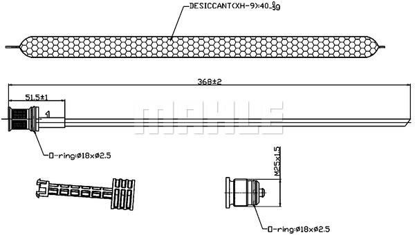 KLIMA KURUTUCU MERCEDES W204 C218 W212 R231 X204-MAHLE-A2048350147