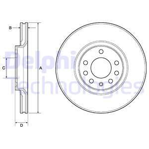 ÖN FREN AYNASI ASTRA H-ZAFIRA B-MERIVA A-B-CORSA D-E-ADAM-ASTRA G-VECTRA B 308x25x5DLxHAVALI 16 İNÇ-DELPHI BG3770C-95526651-9194477-569061-9184405