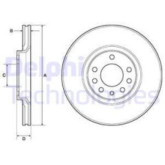 ÖN FREN AYNASI ASTRA H-ZAFIRA B-MERIVA A-B-CORSA D-E-ADAM-ASTRA G-VECTRA B 308x25x5DLxHAVALI 16 İNÇ-DELPHI BG3770C-95526651-9194477-569061-9184405
