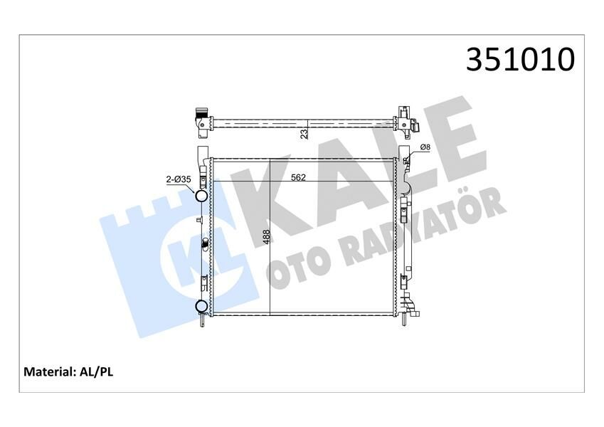 RADYATÖR KANGOO II 1.2TCE-1.5DCI-1.6 16V 08 / CITAN W415 12--KALE-8200455801-4155000102-A4155000102