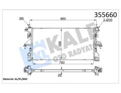 SU RADYATÖRÜ PEUGEOT BOxER-CITROEN JUMPER 2.2 3.0HDI 06 FIAT DUCATO 2.3D MTJ 11 MT MEKANİK 781x416x24 1616950280-1382424080-1617023380-1618094280-KALE-1617117280-1382421080-1616950280