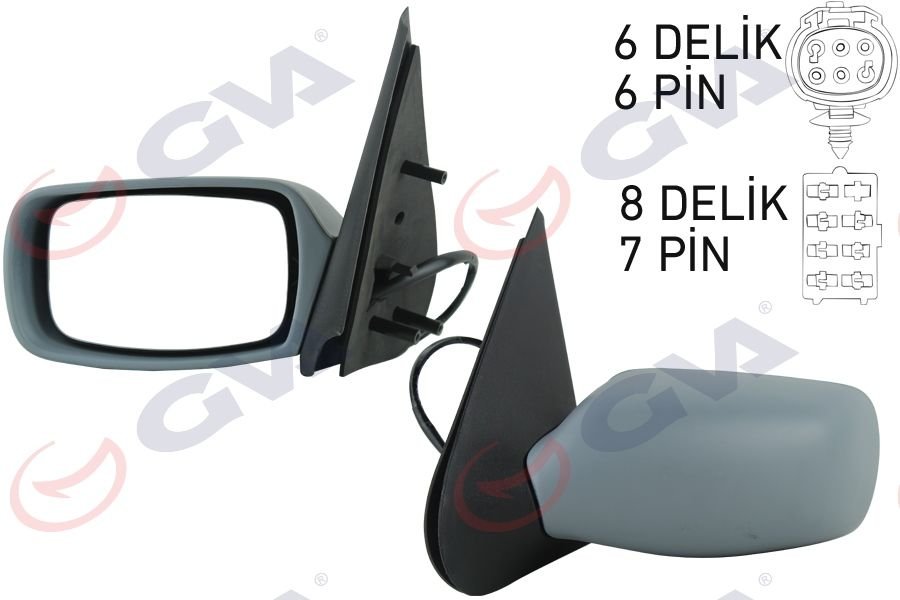 DIŞ DİKİZ AYNASI SOL FIESTA 96 00 MAZDA 121 96 ELEKTRİKLİ ISITMALI ASTARLI KONVEKS VM-306EHPL-GVA 1037108-XS6117683PAXWAA-1085364-1E0569180A