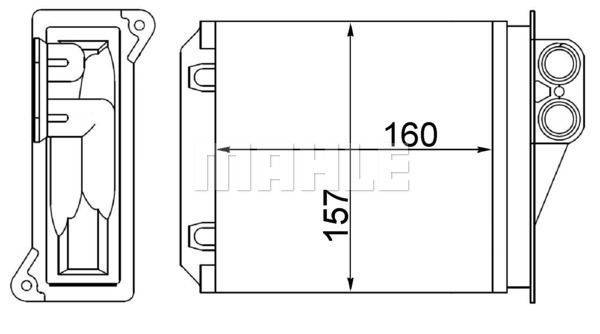 KALORIFER RADYATORU ARKA MERCEDES SPRINTER B906 06 . VW CRAFTER 30-35-50 06-MAHLE-A0038359001