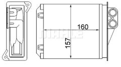 KALORIFER RADYATORU ARKA MERCEDES SPRINTER B906 06 . VW CRAFTER 30-35-50 06-MAHLE-A0038359001