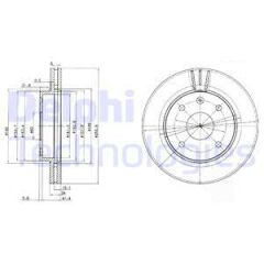 ÖN FREN AYNASI LACETTI-NUBIRA 1.4 16V-1.6-1.8 05 255.8x24x4DLxHAVALI-DELPHI BG4003-96264591-96328338-96549782