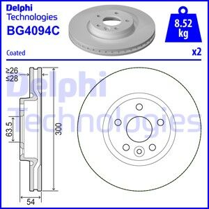 ON FREN DISK AYNASI MONDEO IV S MAX GALAXY 07 11 FREELANDER 2 06-14 EVOQUE 12-18 VOLVO S60 II 10 S80 II V70 III XC70 II 06 300cm CAP-DELPHI BG4094C-7G911125BA-LR007055-30769056