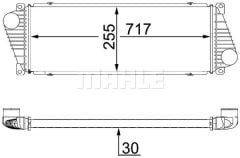 TURBOSARJ RADYATORU MERCEDES SPRINTER B901 B905 . VW LT 28-35-46-MAHLE-A9015010701-2D0145805
