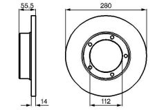 ÖN FREN AYNASI J9 280x14x5DL-BOSCH 0986478770-4246.B8-4246.69
