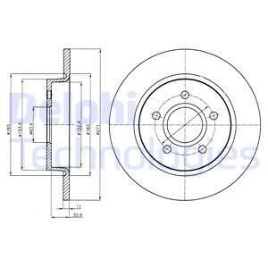 ARKA FREN DISK AYNASI FOCUS III 11 17 271X11X63.5X41X5DL-DELPHI BG4386C-BV612A315BA-1704765