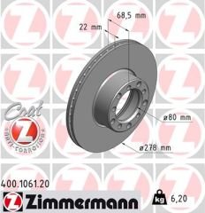 FREN DISKI ON MERCEDES S-CLASS W126 79 85-ZIMMERMANN 400.1061.20-A1264200172