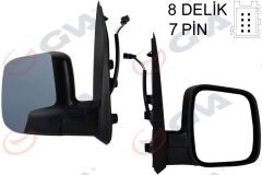 DIŞ DİKİZ AYNASI SAĞ FIORINO-BIPPER-NEMO 07 ELEKTRİKLİ ISITMALI SENSÖRLÜ ASTARLI KONVEKS 7 FİŞ VM-6115EHPSR-GVA 1029332-735460567-8153.VH