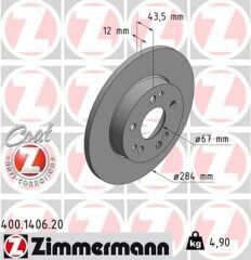 FREN DISKI ON MERCEDES W124 S124 C124-ZIMMERMANN 400.1406.20-A1244211312