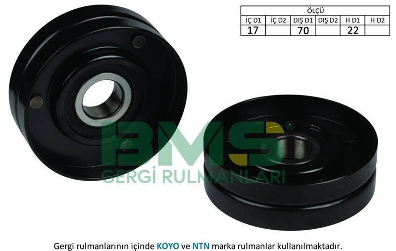 ALTERNATÖR GERGİ RULMANI ROVER VOYAGER I CHRYSLER 825D 17x70x22-BMS 138-532037420-04723298-PQR10013
