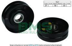 ALTERNATÖR GERGİ RULMANI ROVER VOYAGER I CHRYSLER 825D 17x70x22-BMS 138-532037420-04723298-PQR10013