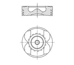 PISTON SEGMAN STD 80.00mm MERCEDES OM622 W447 . RENAULT R9M 1.6 dCi MEGANE TALISMAN TRAFIC NISSAN QASHQAI X-TRAIL NV300-KOLBEN 40892600-A6220300100-120A10010R-8771974STD