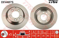 ARKA FREN AYNASI ADET HAVALI TOUAREG 2.5 R5 TDI/3.2 V6 03- 4.2 V8/5.0 V10 TDI 02- 3.0 V6 TDI 04--TRW-7L6615601D-7L6615601J-7L8615601C