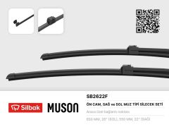 SİLECEK SÜPÜRGESİ 650/550MM MUZ TİPİ SCENIC II 05/03-SILBAK