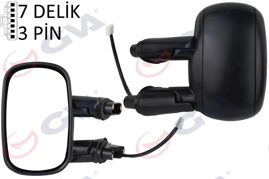 DIŞ DİKİZ AYNASI SOL ELEKTRİKLİ ASTARLI FIAT DOBLO 00 10 KONVEKS 3 FİŞ-GVA 1029111-735296234
