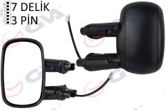 DIŞ DİKİZ AYNASI SOL ELEKTRİKLİ ASTARLI FIAT DOBLO 00 10 KONVEKS 3 FİŞ-GVA 1029111-735296234