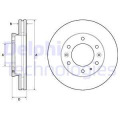ON FREN DISKI FORD RANGER TKE 2.2-3.2 11 MAZDA BT 50 2.2TDCI 12-DELPHI BG9140C-AB311125AA-AB311125AC-1763037