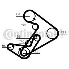 TRİGER KAYIŞI 099x190 HYUNDAI H100 H200 STAREX 2.5D8V MITSUBISHI L200 L300 L400 2.5D 8V KIA-CONTI CT938-2333642500-MD300473
