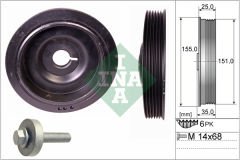 KRANK KASNAGI MERCEDES OM607 W176 W246 W415 C117 X156 . RENAULT CLIO V 19 FLUENCE 09 MEGANE IV 15 K9K 1.5 dCi-INA-A6070300600-123033245R