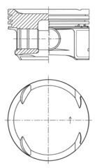 PISTON SEGMAN STD 82.00mm MERCEDES M271 Kompressor W203 W204 W211 W212 R171-KOLBEN 41725600-A2710306817-0040600