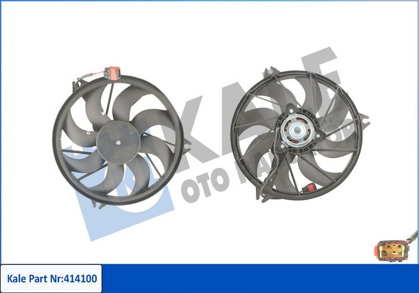 FAN MOTORU DAVLUMBAZLI P206 1.1-1.4-1.4-1.6-2.0 16V-1.6HDI-2.0HDI 98 250W-385mm-KALE 414100-1253.C9-1253.R7-1254.87