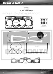 ÜST TAKIM CONTA KEÇELİ CLIO II-TWNG 1.2 16V D4D 700/720-D4F 702/704-OTOCONTA 40108603-7701473003