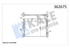 SU RADYATÖRÜ FORD FOCUS III 1.0ECOBOOST12 MT BRAZING 547x448x26 F1F18005VE-KALE-1903023-1922567-F1F18005VD