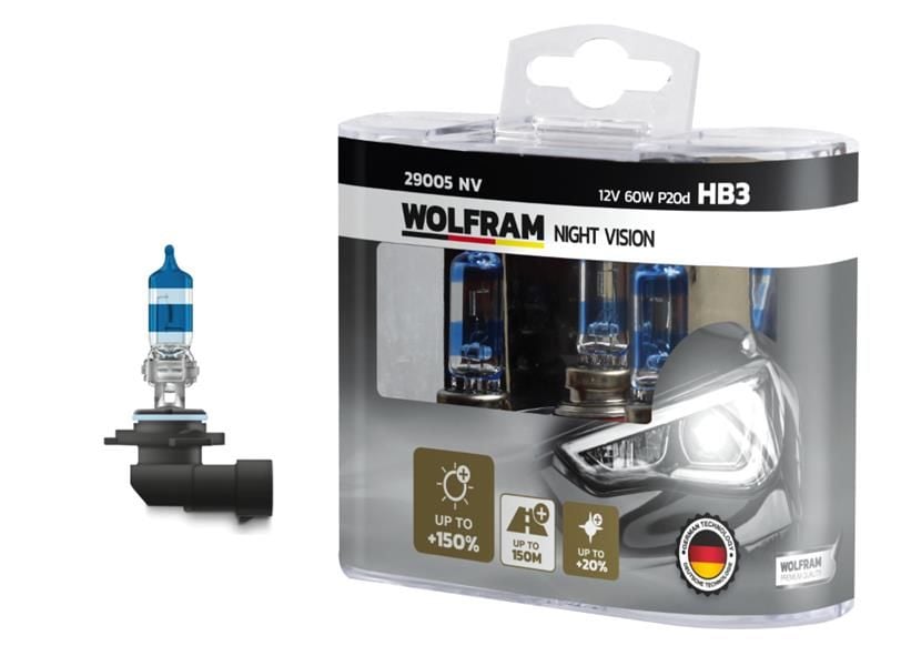 AMPUL 12V HB3 100 P20d NIGHT VISION 150 FAZLA 20 BEYAZ IŞIK-WOLFRAM 29005 NV