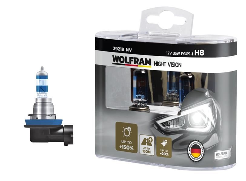 AMPUL 12V H8 35 PGJ19-1 NIGHT VISION 150 FAZLA 20 BEYAZ IŞIK-WOLFRAM 29218 NV