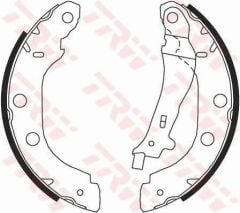 ARKA PABUÇ BALATA KNG 1.2 1.5DCİ 1.6 1.9 97 05 NISSAN PRIMERA 1.6 1.8 2.0TD 96-01 228x42-TRW GS8655-7701207556-7701208063-440603J325