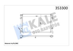 SU RADYATÖRÜ AUDI A3-SEAT ALTEA-LEON-TOLEDO III-SKODA OCTAVIA-YETI-VW CADDY III-EOS-GOLF V-VI-JETTA III-PASSAT-TOURAN 1.4 1.6 2.0 FSI 03 AT MT AC NAC BRAZING 648x408x26 1K0121251DL-1K0121251AP-KALE-1K0121253AN-1K0121251BQ-1K0121251BR