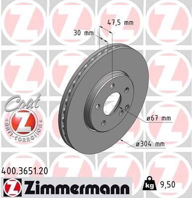 FREN DISKI ON 4-matic MERCEDES E-CLASS W211 S211-ZIMMERMANN 400.3651.20-A2114211212