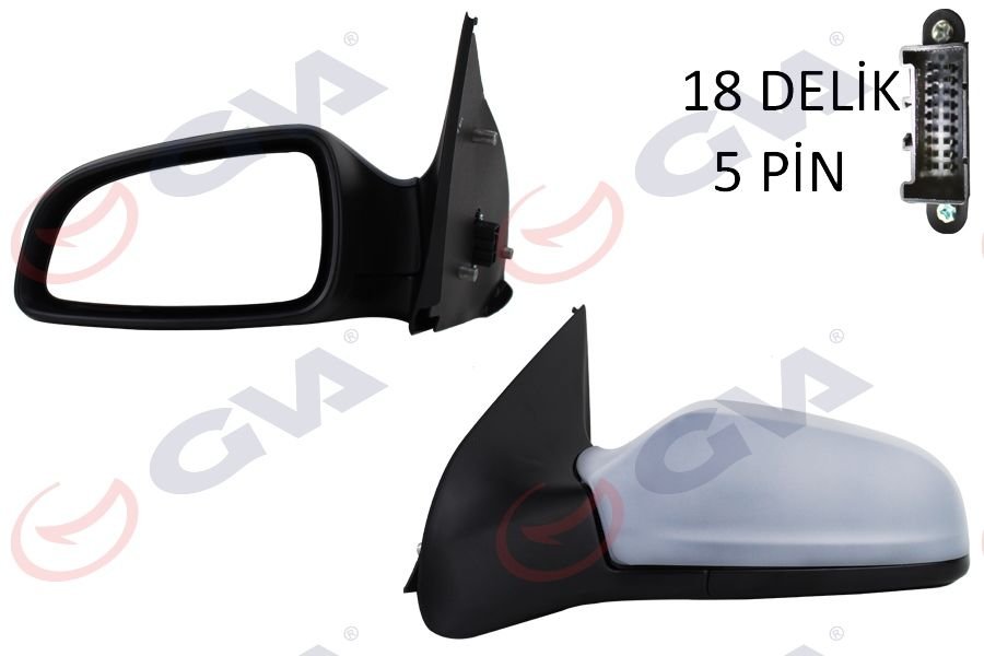 DIŞ DİKİZ AYNASI SOL ASTRA H 04 ELEKTRİKLİ ISITMALI ASTARLI ASFERİK 5 FİŞ VM-968EHPAL 13312982-GVA 1090150-6428274-6428917-6428786