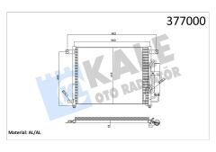 KLİMA KONDENSERİ CHEVROLET AVEO-KALOS 1.4i 16V 02 AL/AL 560x457.5x18-KALE-96469289-96539634-96539635
