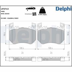 FREN BALATASI ON MERCEDES W214 C236 A236 S214 X254 C254 W223-DELPHI LP3713-A0004200604