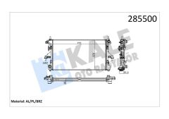 RADYATÖR DUCATO-BOXER-JUMPER 2.2 HDİ 06 KLİMASIZ MEK 1 SIRA ALB SİSTEM AL/PL/BRZ-KALE-1349196080-1330.Q2-1340359080