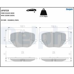 FREN BALATASI ARKA MERCEDES W214 S214 X254 C254 W223 V223 Z223-DELPHI LP3723-A0004209605